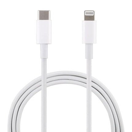 Essential USB-C Charging Cable for On-the-Go Device Use — 1m white USB-C to Lightning charging cable for travel and commuting