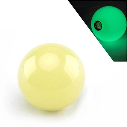 Universal Car Round Luminous Shift Knob With Adapters white acrylic glow-blue night ergonomic aluminum alloy round knob