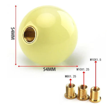 Universal Car Round Luminous Shift Knob With Adapters