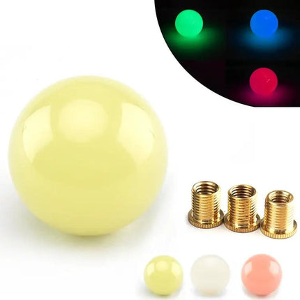 Universal Car Round Luminous Shift Knob With Adapters