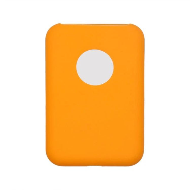 Protective Ultra-Thin Silicone Case for Magsafe Battery Pack in bright orange, slim protective cover allowing wireless charging access