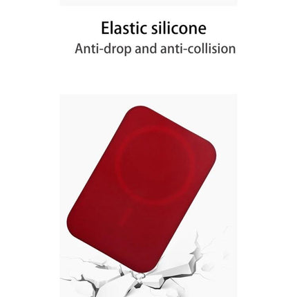 Protective Ultra-Thin Silicone Case for Magsafe Battery Pack in red, elastic anti-drop anti-collision cover with wireless charging access