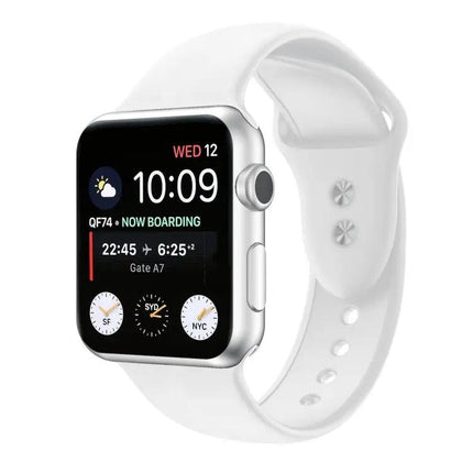 Double Pin Silicone Strap For Apple Watch 45/44/42mm