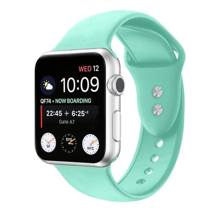 Double Pin Silicone Strap For Apple Watch 45/44/42mm