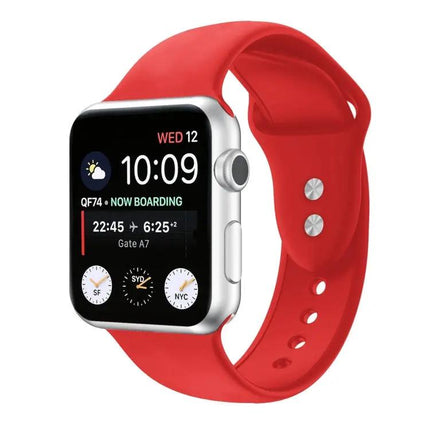 Double Pin Silicone Strap For Apple Watch 45/44/42mm
