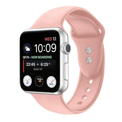 Double Pin Silicone Strap For Apple Watch 45/44/42mm