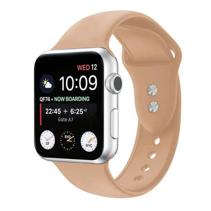 Double Pin Silicone Strap For Apple Watch 45/44/42mm