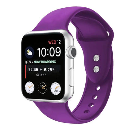 Double Pin Silicone Strap For Apple Watch 45/44/42mm