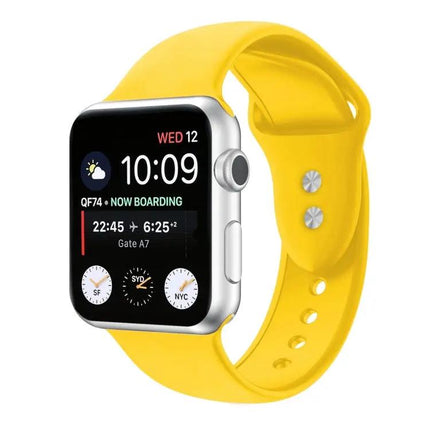 Double Pin Silicone Strap For Apple Watch 45/44/42mm