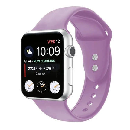 Double Pin Silicone Strap For Apple Watch 45/44/42mm