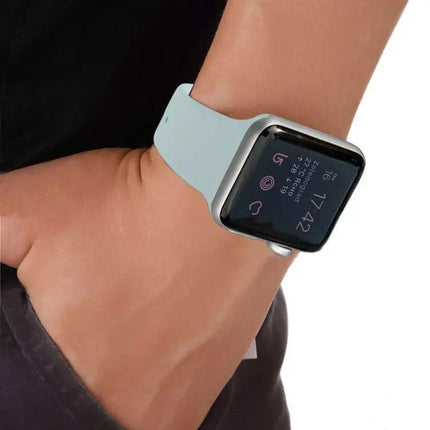 Double Pin Silicone Strap For Apple Watch 45/44/42mm