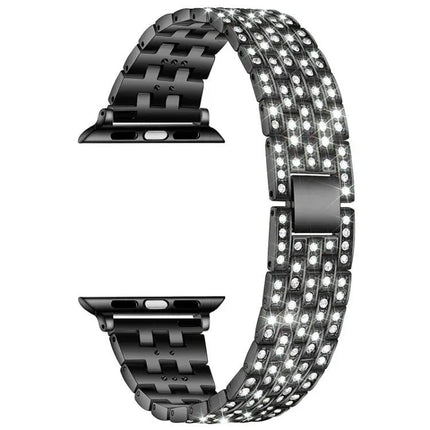 Five-Bead Diamond Steel Replacement Band for Apple Watch