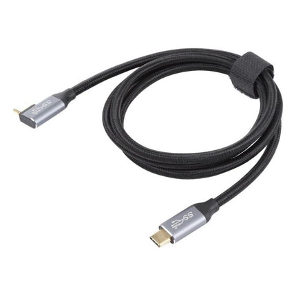 Type-C Elbow Cable for Daily Device Connections at Home – braided right-angle USB-C cable for laptop charging and tight desk setups