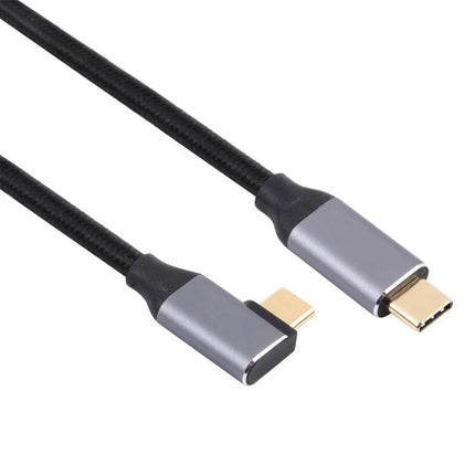 Type-C Elbow Cable for Daily Device Connections at Home – angled USB-C cable with braided jacket for laptop charging and tight-space device connections