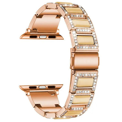 Diamond Gemstone Metal Replacement Strap Apple Watch 38-45mm