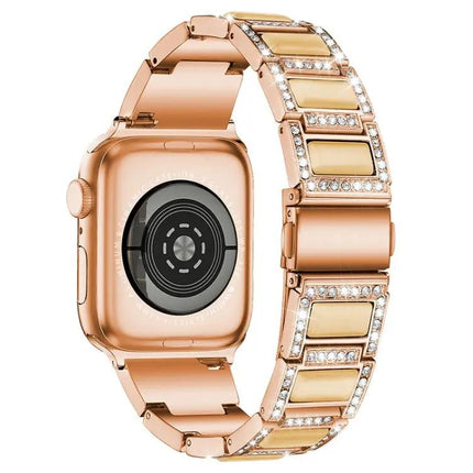 Diamond Gemstone Metal Replacement Strap Apple Watch 38-45mm