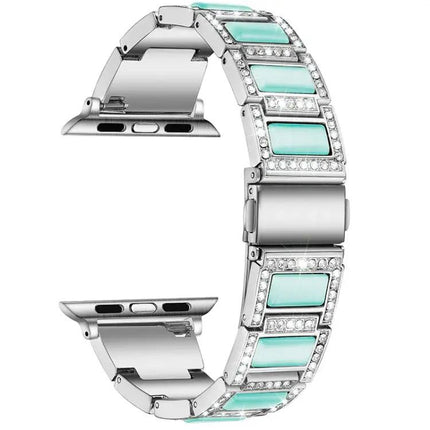 Diamond Gemstone Metal Replacement Strap Apple Watch 38-45mm