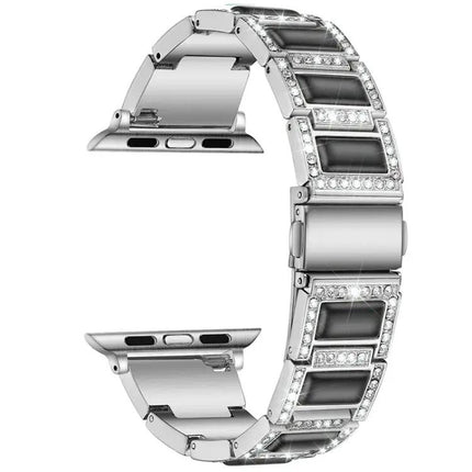 Diamond Gemstone Metal Replacement Strap Apple Watch 38-45mm