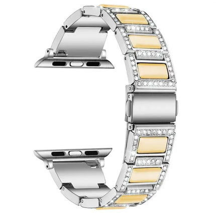 Diamond Gemstone Metal Replacement Strap Apple Watch 38-45mm