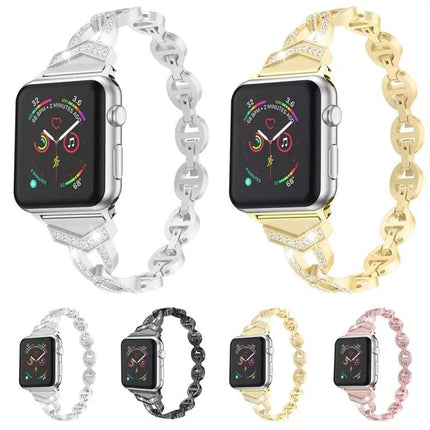 Diamond Stainless Steel Replacement Band For Apple Watch