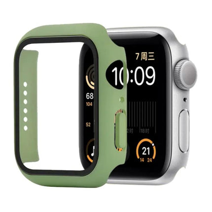 Shockproof PC Tempered Glass Apple Watch 44mm Case Orange