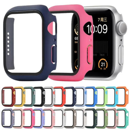 Shockproof PC Tempered Glass Apple Watch 44mm Case Orange