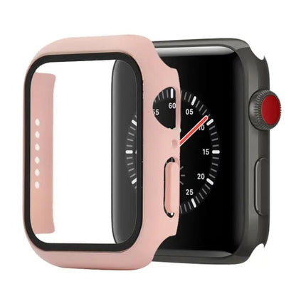 Shockproof PC Tempered Glass Case For Apple Watch 44mm Orange