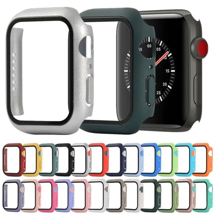 Shockproof PC Tempered Glass Case For Apple Watch 44mm Orange