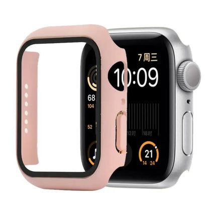 Shockproof PC Tempered Glass Case For Apple Watch 44mm Orange