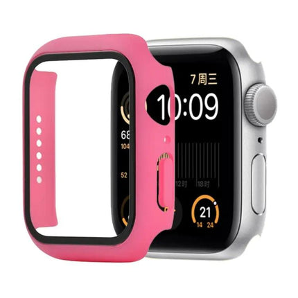 Shockproof PC Tempered Glass Case For Apple Watch 44mm Orange