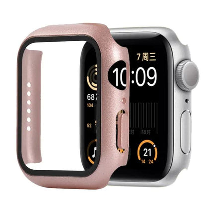 Shockproof PC Tempered Glass Case For Apple Watch 44mm Orange