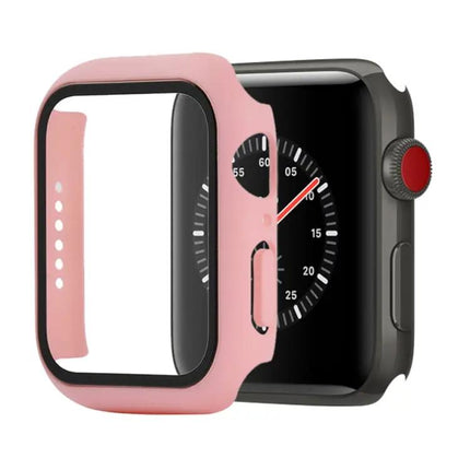 Apple Watch 44mm Protective Case Orange PC Tempered Glass