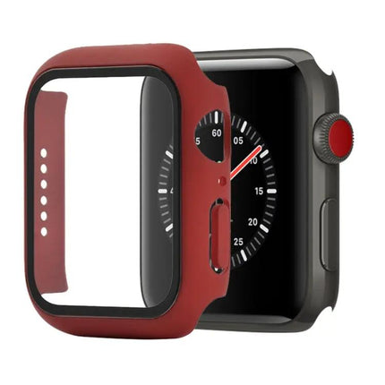 Apple Watch 44mm Protective Case Orange PC Tempered Glass