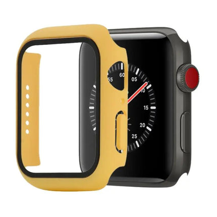 Apple Watch 44mm Protective Case Orange PC Tempered Glass