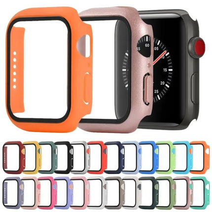 Apple Watch 44mm Protective Case Orange PC Tempered Glass