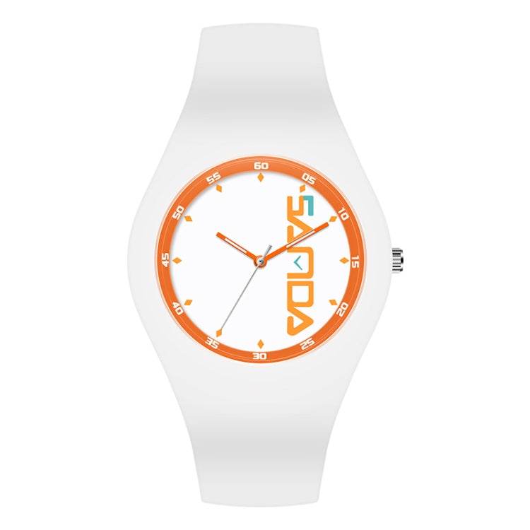 SANDA 6076 Simple Scale Round Dial Ladies Watch Silicone Strap