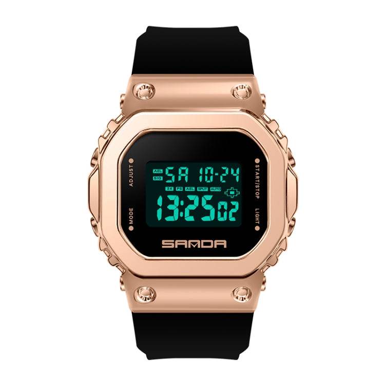 SANDA 9006 LED Digital Display Square Dial Sports Watch