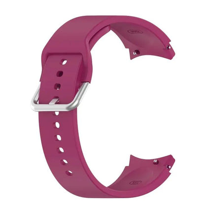 Silicone Watch Band Silver Buckle For Galaxy Watch 40/44mm