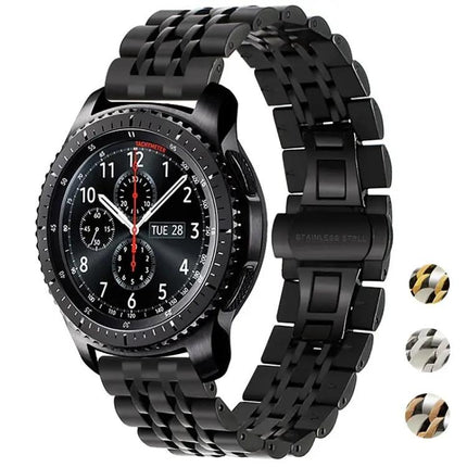 Seven-Bead Steel Watch Band Replacement Adjustable 20mm/22mm