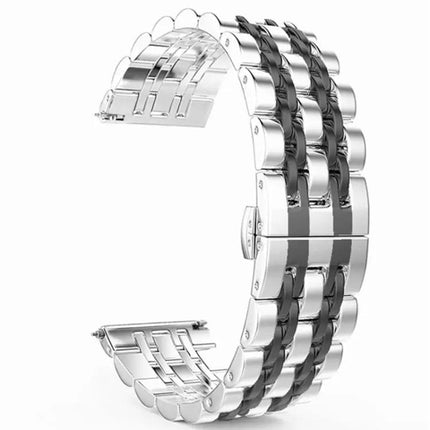 Seven-Bead Steel Watch Band Replacement Adjustable 20mm/22mm