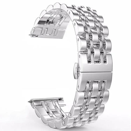 Seven-Bead Steel Watch Band Replacement Adjustable 20mm/22mm