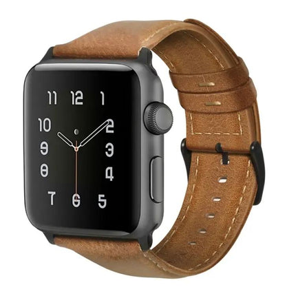 Oil Wax Genuine Leather Apple Watch Strap 38/40/41mm