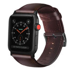 For Apple Watch Ultra 49mm / Series 8&7 45mm / SE 2&6&SE&5&4 44mm / 3&2&1 42mm / Red Brown
