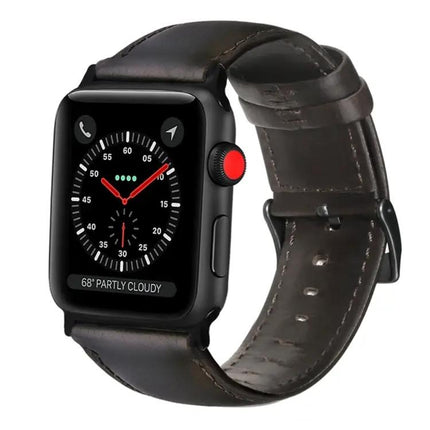 Oil Wax Genuine Leather Apple Watch Strap 38/40/41mm