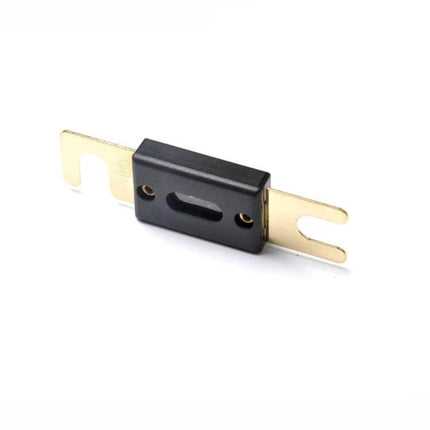 Gold Plated Large Forkbolt ANL Fuse For Auto Audio Systems – 150A gold‑plated terminals, bakelite body for car boat truck audio protection