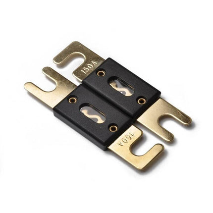 Gold Plated Large Forkbolt ANL Fuse For Auto Audio Systems - 150A gold-plated terminals with Bakelite body for car, boat, and truck audio protection