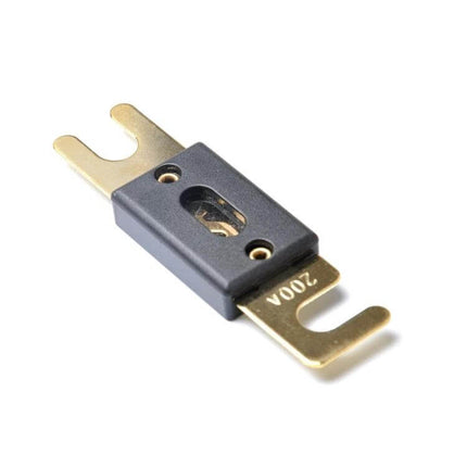 5 Piece 200A Gold Plated ANL Forkbolt Fuse for Car Audio - single 200A gold plated ANL forkbolt fuse with Bakelite body, zinc alloy corrosion-resistant contacts