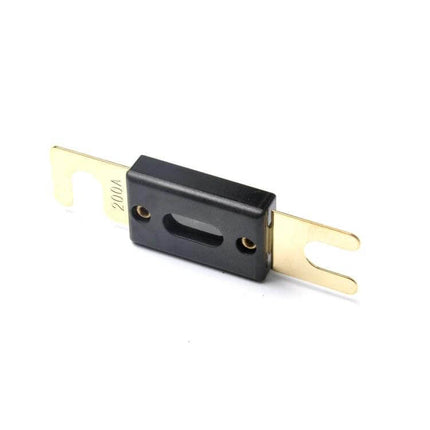 5 Piece 200A Gold Plated ANL Forkbolt Fuse for Car Audio - gold-plated contacts, Bakelite body, zinc alloy corrosion-resistant 200A car audio fuse