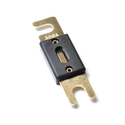 Gold-Plated ANL Fuse For Car Audio Systems, 5 Pack - single 300A gold-plated ANL fuse with plastic body for car and boat amplifier protection