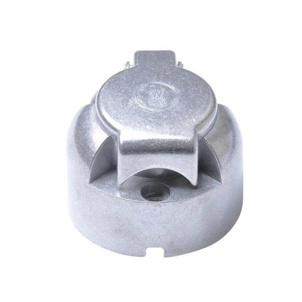 7 Pin Round Trailer Plug Connector for EU Towing, aluminum 7‑pole screw‑contact plug with corrosion‑resistant housing for trailers and caravans